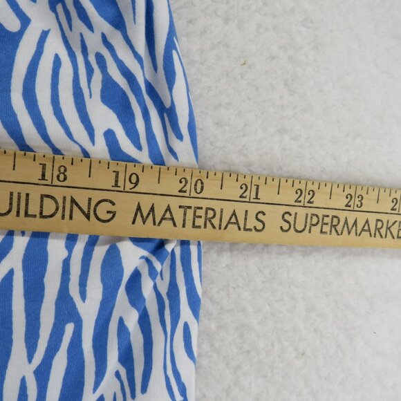 Diane Von Furstenberg Skirt Size XXL‎ Blue White Ruffle Ruched Flowy Design New - Picture 6 of 11